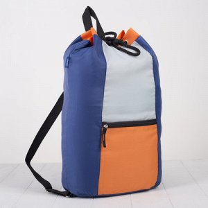 Мешок для обуви-рюкзак Оникс МО-30-45, 36*48*14, с карманом, синий