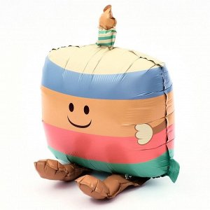 Воздушный шар фольгированный 24" «Торт с ножками», матовый, под воздух