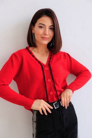 Кардиган красный