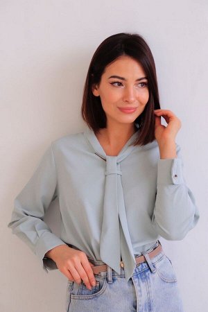 Блуза с завязками "полынь"