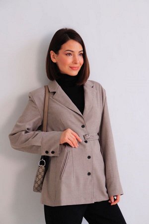 Жакет + ДЛИНА: 62 (+-3) см.
+ СОСТАВ: хлопок 80%, ПЭ 20%
+ ПАРАМЕТРЫ МОДЕЛИ: 81/60/91, рост модели 165 см.
+ ОБРАЗЕЦ НА МОДЕЛИ: 44