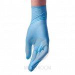 BENOVY Nitrile Chlorinated, перчатки нитриловые, голубые, L, 100 пар в упаковке