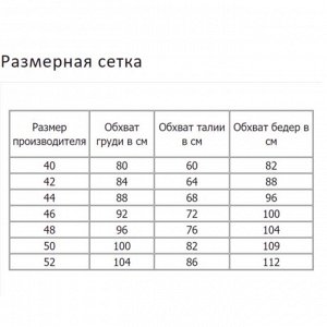 Размерная сетка
