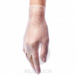 BENOVY Vinyl, перчатки виниловые, прозрачные, L, 50 пар в упаковке