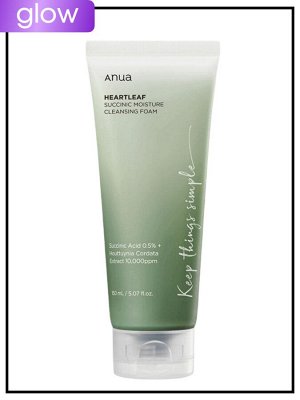 Anua Пенка для умывания лица с экстрактом хауттюйнии с янтарной кислотой Heartleaf Cleansing Foam Succinic Moisture, 150 мл