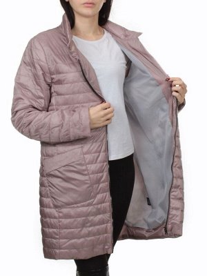 K-532 GRAY PINK Куртка демисезонная стеганая женская (70 гр. холлофайбер)