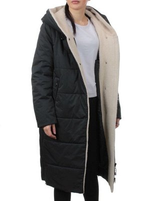 M-9115 DK. BLUE GREEN Пальто зимнее женское (верблюжья шерсть)