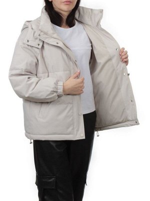 S24-268 LT. BEIGE Куртка демисезонная женская (100 гр. холлофайбер)