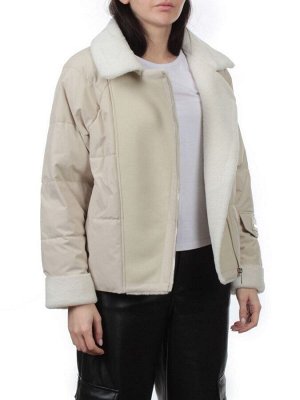 S24-163 BEIGE Куртка демисезонная женская (100 гр. холлофайбер)