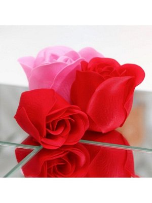 Мыльные розочки, красные и розовые, набор 11 шт.