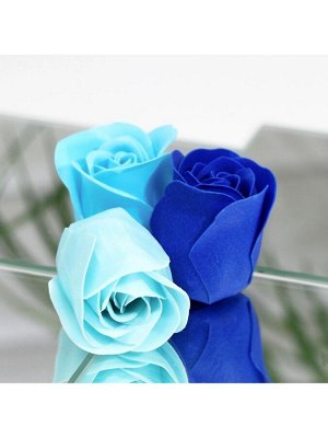 Мыльные розочки, цветные оттенки, набор 12 шт.
