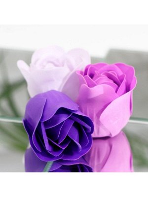 Мыльные розочки, цветные оттенки, набор 12 шт.