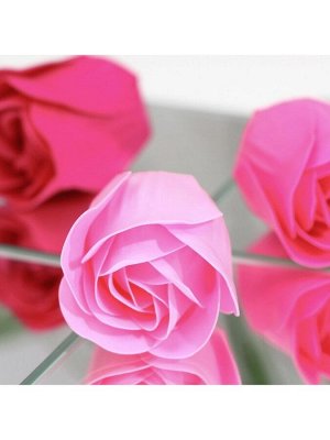 Мыльные розочки, цветные оттенки, набор 12 шт.