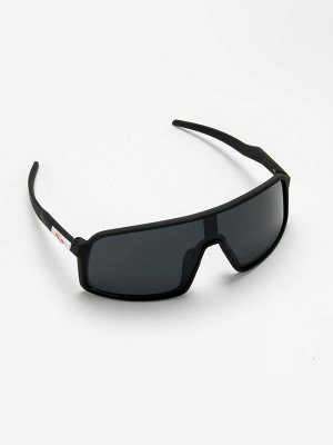 Очки солнцезащитные спортивные, uv 400, ширина 14.1 см, дужка 14.3 см, высота 5.3 см, черные