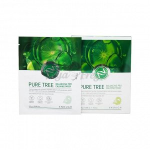 ENOUGH PURE TREE BALANCING PRO CALMING MASK 25g Успокаивающая тканевая маска с экстрактом чайного дерева 25гр