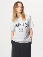UNIQLO - хлопковая футболка Peanuts - 03 GRAY