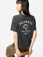 UNIQLO - хлопковая футболка Peanuts - 08 DARK GRAY