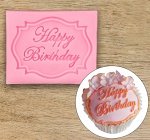 Молд для творчества Happy Birthday 6,5 х 5,5 см цвета микс