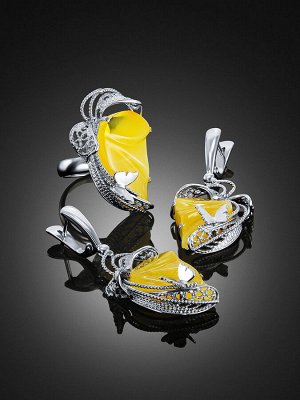 Роскошные крупные филигранные серьги «Бабочки»