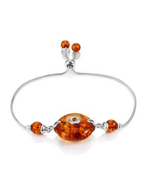 Самый лучший браслет «Фортуна» с натуральным коньячным янтарём