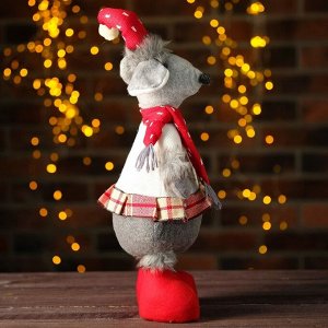 Мягкая игрушка "Мышка" вязаное платье