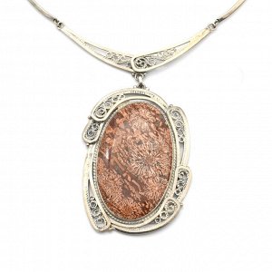 Колье, кольцо и серьги коралл,  46см., размер-18,5