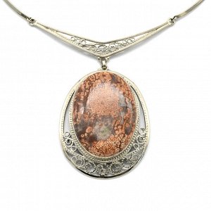 Колье, кольцо и серьги коралл,  47см., размер-19
