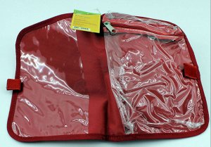 Косметичка 18,5см х 24,5 см красная
