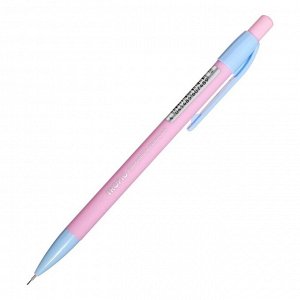 Карандаш механический 0,5 мм ErichKrause "Tropic Pastel Bloom" НВ, с ластиком, круглый корпус Soft-touch, тубус, микс