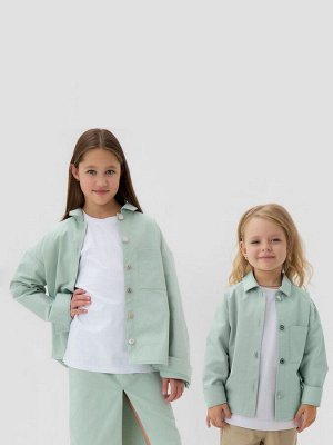 Рубашка детская MINAKU: Jeans collection, цвет мятный.