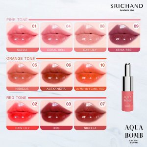Тинт для губ с гиалуроновой кислотой SRICHAND Srichan Lip Tint Serum Aqua Bomb 10 оттенков / Aqua Bomb Lip Tint Serum (1,7 г)