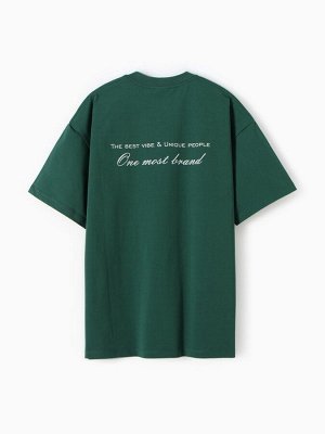 Футболка мужская MINAKU: One Most Brand, зелёная
