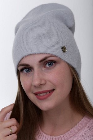 Шапка шапка 56-58 см, , двухслойная - осень - зима  -  Шерсть 60% -10%полиамид- 30% ангора