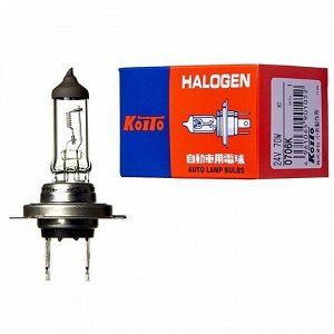 Лампа галогенная Koito H7 (PX26d, T11), 24В, 70Вт, 3200К, 1 шт, арт. 0706K