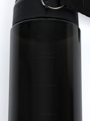 Бутылка для воды Onlytop, 700 мл, чёрная