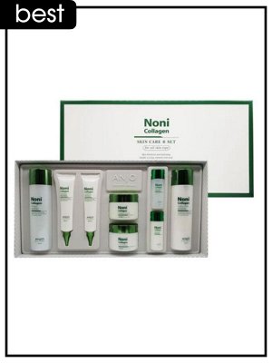 Anjo Professional Набор для лица коллагеновый с экстрактом Нони Skin Care 6 Set Noni Collagen, 210/210/40/40/100/100/30/30 мл
