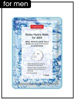 Purederm Relax Hydra Mask for Men Увлажняющая тканевая маска для мужчин, 18 мл