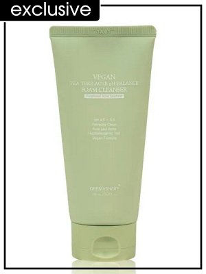 Dermashare Пенка веганская для умывания с маслом чайного дерева и PH-балансом Foam Cleanser Vegan Tea Tree Acne pH Balance, 150 мл