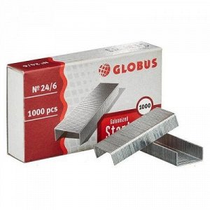 Скобы для степлера №24/6 (1000шт) GLOBUS С24/6-1000