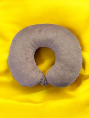 Подушка  дорожная для шеи мягкая для путешествий  30x30 см (светло-коричневый)