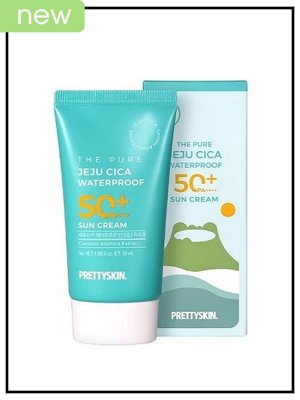 Крем солнцезащитный для лица водостойкий PrettySkin Sun Cream The Pure Jeju Cica Waterproof, 50 мл