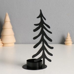 Металлический подсвечник на 1 свечу «Ёлочка», d=4 см, 8x6.5x15 см