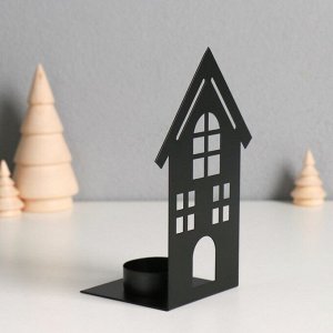Металлический подсвечник на 1 свечу «Домик», d=4 см, 7x9x14.5 см
