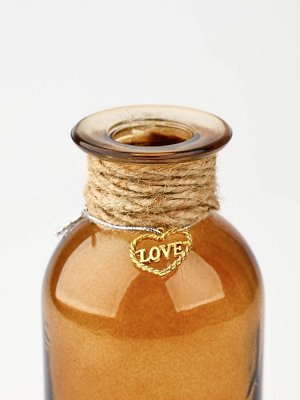 Ваза для цветов Love, стекло, 16x5.5 см