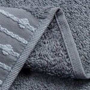 Полотенце банное 50х90 см, 100% хлопок, 470 г/м2, Дафна, темно-голубое, Узбекистан, 31115090