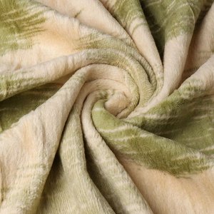 Плед евро, 200х220 см, 60% хлопок, 40% акрил, Karteks, Soft Komfort PS1680D, хаки