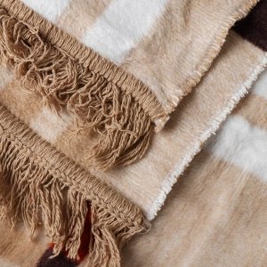 Плед 1.5-спальный, 150х200 см, 60% хлопок, 40% акрил, Karteks, Soft Komfort PS203, бежевый