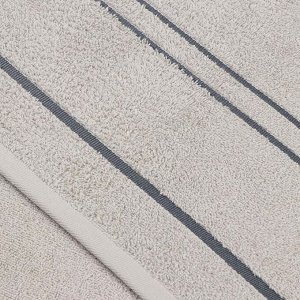 Полотенце банное 50х90 см, 100% хлопок, 420 г/м2, Азия, Silvano, светло-серое, Узбекистан