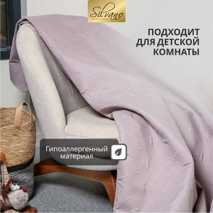 Покрывало евро, 240х220 см, 100% полиэстер, стеганое, Silvano, Ультрасоник Геометрия, бежевое