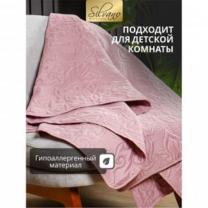 Покрывало евро, 240х220 см, 100% полиэстер, стеганое, Silvano, Ультрасоник Вензель, пудровое